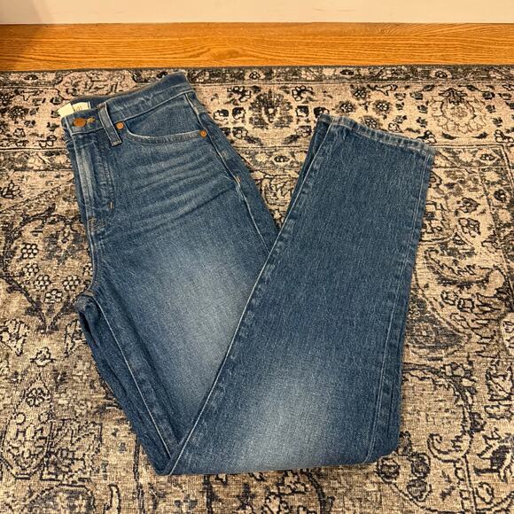 MADEWELL Women’s 25 The Perfect Vintage Jean Medium Dark Wash Straight Leg - Picture 3 of 7
